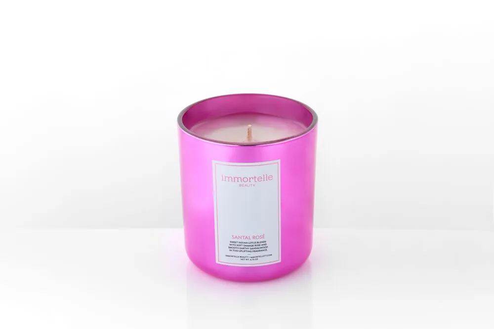 Santal Rosé Classic Candle (Matte White)